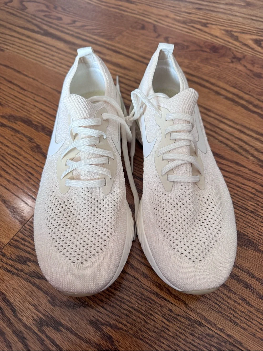 Nike Women’s Light Cream FlyKnit Epic Reacts Running Sneakers